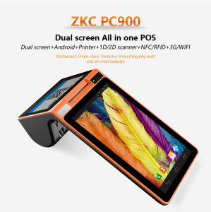 Zkc PC900 Android Handheld POS Terminal Thermal Printer Barcode Scanner